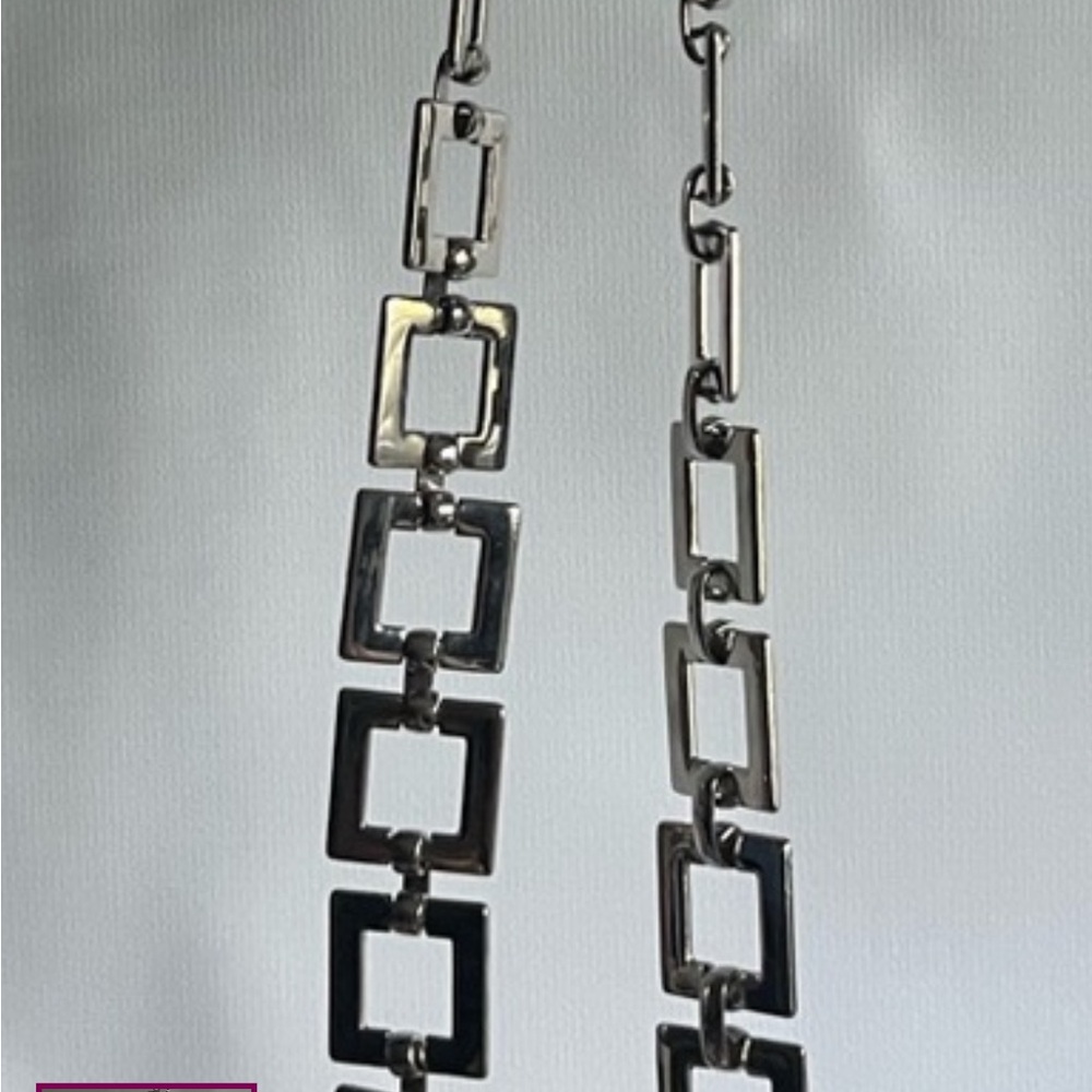 Stylish silver metallic belt universal size